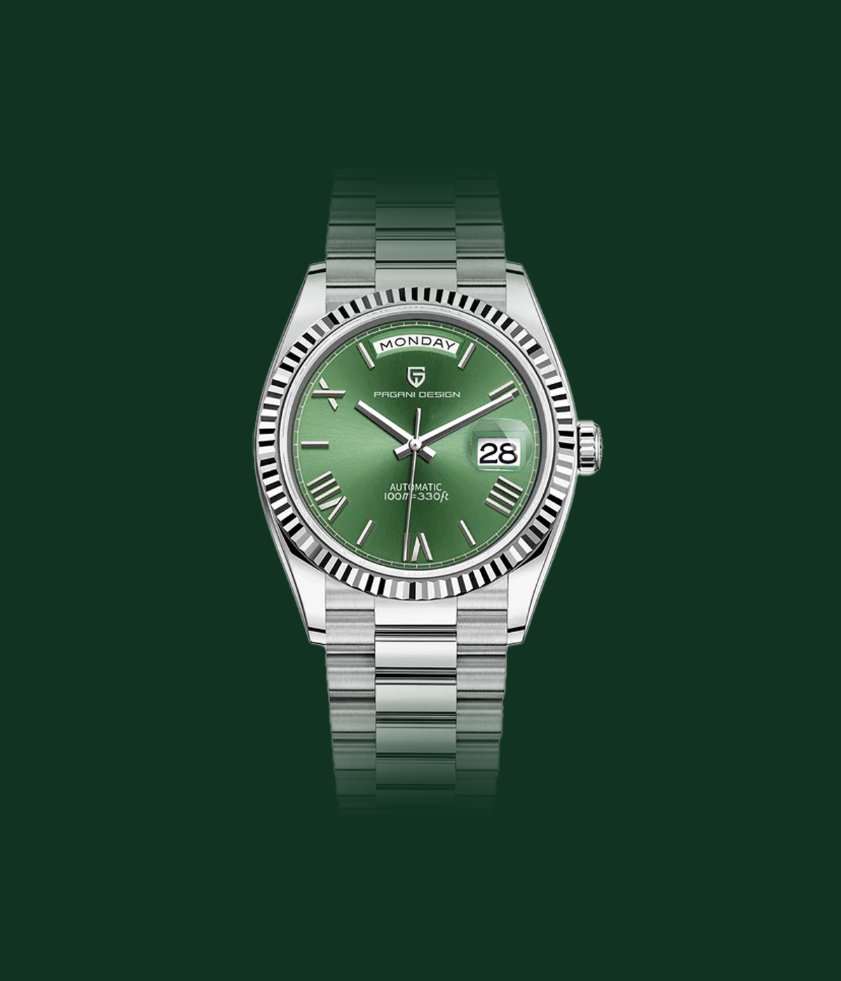 relogio-hazzari-de-luxo-automático-dolomitas-dourado-e-verde